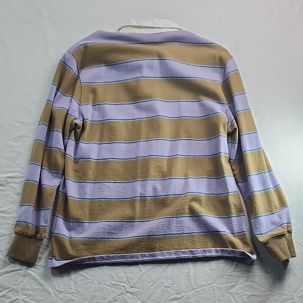 Striped Polo Shirt - Purple and Brown - Picture 7 of 9